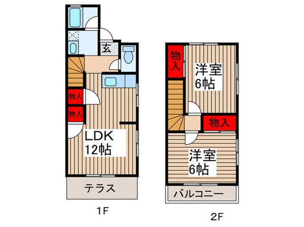 プロムナ－ドヨシホＡ棟の物件間取画像